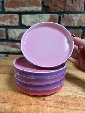 Block Chromatics RARE Vintage 6” plate set of five